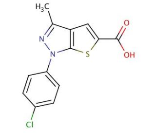 1-(4-Chloro-phenyl)-3-methyl-1H-thieno[2,3-c]pyrazole-5-carboxylic acid - chemical structure image