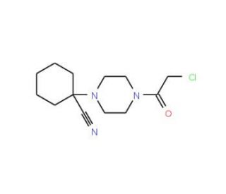 1-[4-(chloroacetyl)piperazin-1-yl]cyclohexanecarbonitrile - chemical structure image