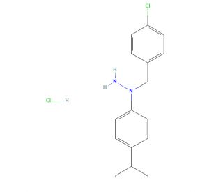 1-(4-Chlorobenzyl)-1-[4-(isopropyl)phenyl]hydrazine, Hydrochloride (CAS 113243-68-8) - chemical structure image