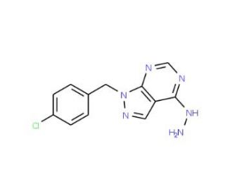 1-(4-chlorobenzyl)-4-hydrazino-1H-pyrazolo[3,4-d]pyrimidine - chemical structure image