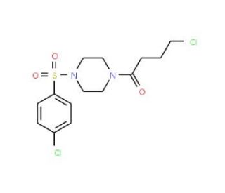1-(4-chlorobutanoyl)-4-[(4-chlorophenyl)sulfonyl]piperazine - chemical structure image