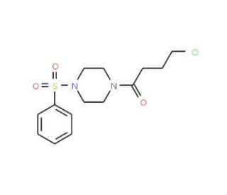 1-(4-chlorobutanoyl)-4-(phenylsulfonyl)piperazine - chemical structure image