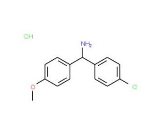 1-(4-Chlorophenyl)-1-(4-methoxyphenyl)methylamine hydrochloride (CAS 856355-54-9) - chemical structure image