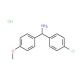 1-(4-Chlorophenyl)-1-(4-methoxyphenyl)methylamine hydrochloride (CAS 856355-54-9) - chemical structure image
