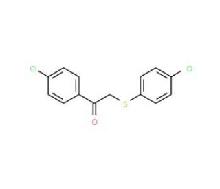 1-(4-Chlorophenyl)-2-[(4-chlorophenyl)sulfanyl]-1-ethanone (CAS 33046-50-3) - chemical structure image