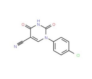 1-(4-Chlorophenyl)-2,4-dioxo-1,2,3,4-tetrahydro-5-pyrimidinecarbonitrile (CAS 75837-75-1) - chemical structure image