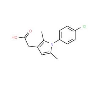 [1-(4-chlorophenyl)-2,5-dimethyl-1H-pyrrol-3-yl]acetic acid (CAS 42779-82-8) - chemical structure image