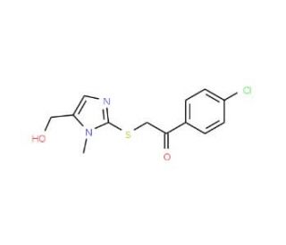 1-(4-Chlorophenyl)-2-{[5-(hydroxymethyl)-1-methyl-1H-imidazol-2-yl]sulfanyl}-1-ethanone - chemical structure image