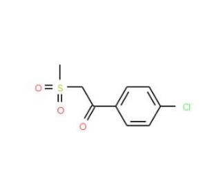 1-(4-Chlorophenyl)-2-methylsulfonylethanone (CAS 24437-48-7) - chemical structure image
