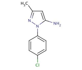 1-(4-Chlorophenyl)-3-methyl-1H-pyrazol-5-ylamine (CAS 40401-39-6) - chemical structure image