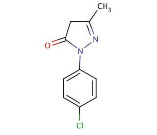 1-(4-Chlorophenyl)-3-methyl-2-pyrazolin-5-one (CAS 13024-90-3) - chemical structure image