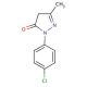 1-(4-Chlorophenyl)-3-methyl-2-pyrazolin-5-one (CAS 13024-90-3) - chemical structure image