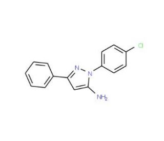 1-(4-Chlorophenyl)-3-phenyl-1H-pyrazol-5-ylamine (CAS 72411-49-5) - chemical structure image