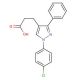 1-(4-Chlorophenyl)-3-phenylpyrazole-4-propionic acid (CAS 870704-02-2) - chemical structure image