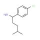1-(4-chlorophenyl)-4-methylpentan-1-amine - chemical structure image