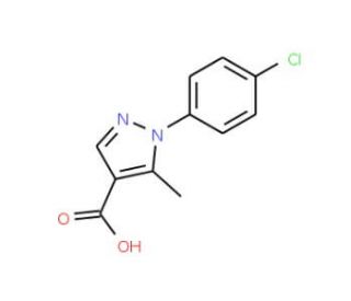 1-(4-chlorophenyl)-5-methyl-1H-pyrazole-4-carboxylic acid (CAS 187998-35-2) - chemical structure image