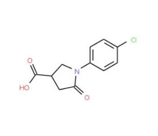 1-(4-Chlorophenyl)-5-oxopyrrolidine-3-carboxylic acid (CAS 39629-87-3) - chemical structure image