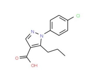 1-(4-Chlorophenyl)-5-propyl-1H-pyrazole-4-carboxylic acid (CAS 175137-17-4) - chemical structure image