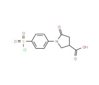 1-[4-(chlorosulfonyl)phenyl]-5-oxopyrrolidine-3-carboxylic acid - chemical structure image