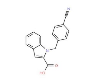 1-(4-Cyanobenzyl)-1H-indole-2-carboxylic acid - chemical structure image 