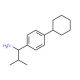 1-(4-cyclohexylphenyl)-2-methylpropan-1-amine - chemical structure image