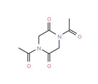 1,4-Diacetyltetrahydro-2,5-pyrazinedione (CAS 3027-05-2) - chemical structure image
