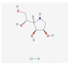 1,4-Dideoxy-1,4-imino-D-mannitol hydrochloride (CAS 114976-76-0) - chemical structure image