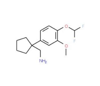 {1-[4-(difluoromethoxy)-3-methoxyphenyl]cyclopentyl}methylamine - chemical structure image