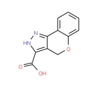 1,4-Dihydro-chromeno[4,3-c]pyrazole-3-carboxylic acid - chemical structure image