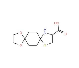 1,4-Dioxa-9-thia-12-azadispiro[4.2.4.2]-tetradecane-11-carboxylic acid (CAS 1030253-98-5) - chemical structure image