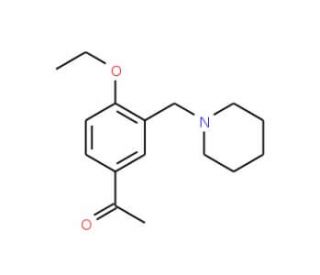 1-[4-ethoxy-3-(piperidin-1-ylmethyl)phenyl]ethanone - chemical structure image