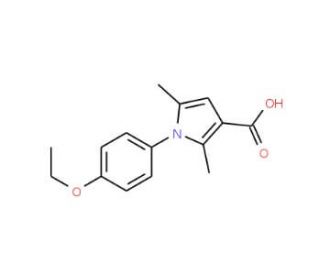 1-(4-ethoxyphenyl)-2,5-dimethyl-1H-pyrrole-3-carboxylic acid (CAS 3807-59-8) - chemical structure image