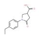 1-(4-Ethylphenyl)-2-oxopyrrolidine-4-carboxylic acid - chemical structure image