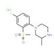 1-[4-Fluoro-2-(methylsulfonyl)phenyl]-3-methylpiperazine hydrochloride - chemical structure image