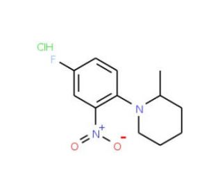 1-(4-Fluoro-2-nitrophenyl)-2-methylpiperidinehydrochloride - chemical structure image