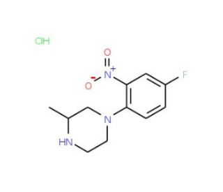 1-(4-Fluoro-2-nitrophenyl)-3-methylpiperazinehydrochloride - chemical structure image