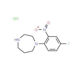 1-(4-Fluoro-2-nitrophenyl)homopiperazine hydrochloride - chemical structure image