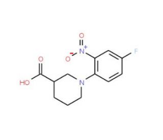 1-(4-Fluoro-2-nitrophenyl)piperidine-3-carboxylic acid - chemical structure image