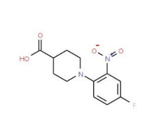 1-(4-Fluoro-2-nitrophenyl)piperidine-4-carboxylic acid - chemical structure image