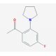 1-(4-fluoro-2-pyrrolidin-1-ylphenyl)ethanone - chemical structure image