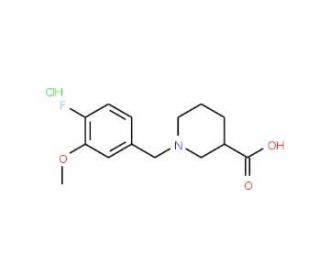 1-(4-Fluoro-3-methoxybenzyl)piperidine-3-carboxylic acid hydrochloride - chemical structure image