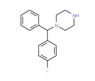 1-(4-Fluoro-&alpha;-phenylbenzyl)piperazine (CAS 27064-89-7) - chemical structure image