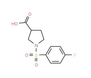 1-(4-Fluoro-benzenesulfonyl)-pyrrolidine-3-carboxylic acid - chemical structure image