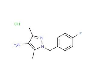 1-(4-Fluoro-benzyl)-3,5-dimethyl-1H-pyrazol-4-ylamine hydrochloride - chemical structure image