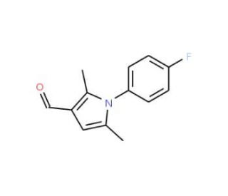 1-(4-Fluoro-phenyl)-2,5-dimethyl-1H-pyrrole-3-carbaldehyde (CAS 119673-50-6) - chemical structure image