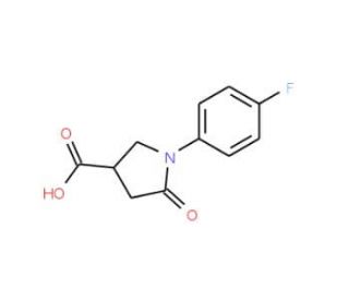 1-(4-Fluoro-phenyl)-5-oxo-pyrrolidine-3-carboxylic acid (CAS 56617-43-7) - chemical structure image