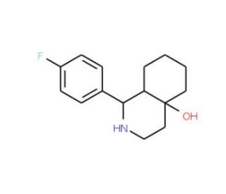 1-(4-Fluoro-phenyl)-octahydro-isoquinolin-4a-ol - chemical structure image