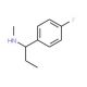 [1-(4-Fluoro-phenyl)-propyl]-methyl-amine - chemical structure image