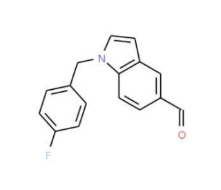 1-(4-Fluorobenzyl)-1H-indole-5-carbaldehyde - chemical structure image