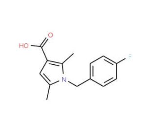 1-(4-Fluorobenzyl)-2,5-dimethyl-1H-pyrrole-3-carboxylic acid - chemical structure image